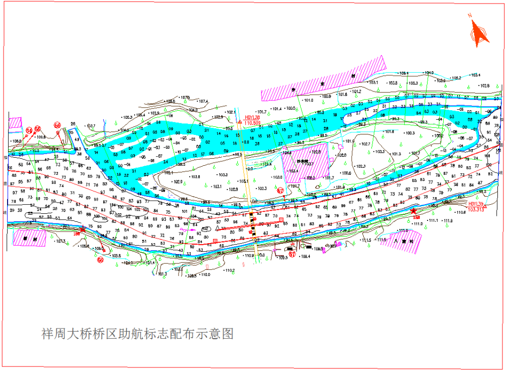 祥周大桥桥区助航标志配布示意图.png 祥周大桥桥区助航标志配布示意图.png